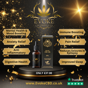 Evoke 1500mg CBD Oil helps alleviate Anxiety, Pain, Depression, Arthritis, Cancer and so many other health benefits.